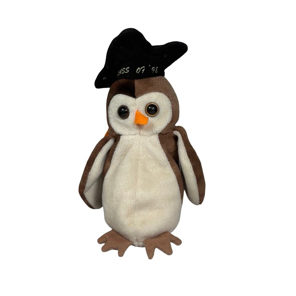 Ty Beanie Baby Wise Owl Class of 1998 Graduation Vintage Plush